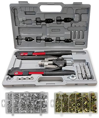 Nietzange und Einsatz + verschiedene Einsätze aus Stahl und Aluminium