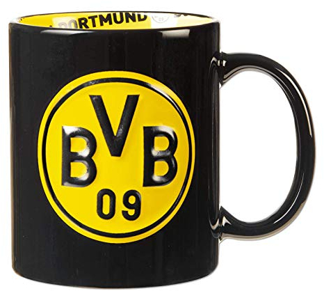 Borussia Dortmund BVB-Tasse mit Innendekor, Schwarz, Einheitsgröße (1er Pack) 0,3l