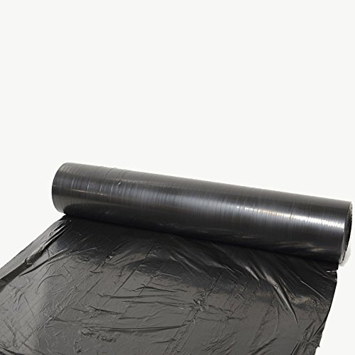 PAMPOLS Bobina de Film Acolchado Negro para Invernaderos y Huertos | Malla de Plástico Anti Malas Hierbas Micro Perforado Traspirable | 1 Bobina de 1 Metro de Ancho x 3360 m de Largo (50 kg)