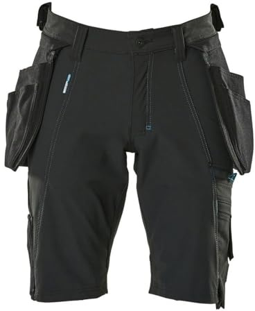 Mascot 17149-311-09 Advanced Cordura Ultimate Stretch Geringes Gewicht Shorts mit Hängetaschen, Schwarz, C44 Größe