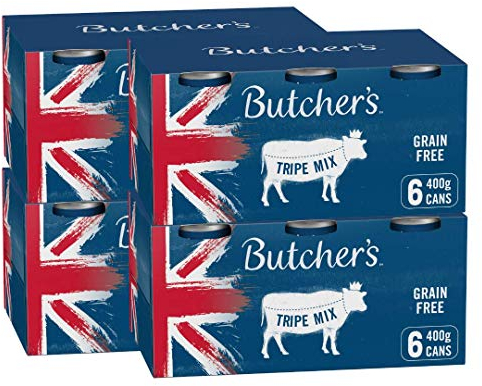 Butcher's Wet Dog Food Tin Cans Grain Free Tripe Mix 9.6kg (24 x 400g)