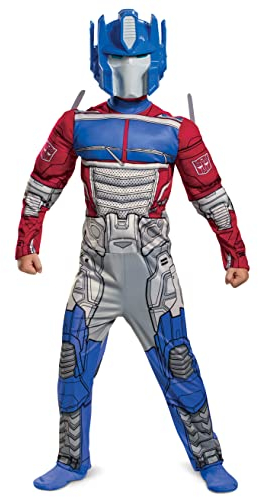 Disguise 104919L Optimus Prime Muscle Kostüm, Kinder, Blau & Rot, S