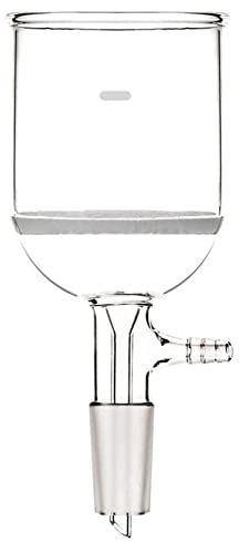 DADAKEWIN 150ml De Cristal Embudo Buchner, 3# Filtro Basto, Conjunta 24/40, De 10 Mm Conexión De Adaptador De La Manguera, Cristalería De Laboratorio Calor Embudo De Laboratorio Resistente