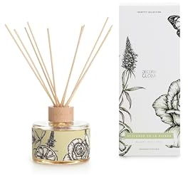 DECORAGLOBA - Duftdiffusor mit Rattanstäbchen für Räume 250 ml - Zitronengras Duft