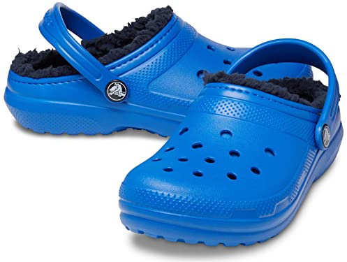 Crocs Sabots Classiques doublés Unisexes pour Enfant, Boulon Bleu, 8 Toddler