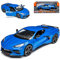 Motormax Chevrolet Chevy Corvette C8 Singray Coupe Blau Ab 2020 1/24 Modell Auto mit individiuellem Wunschkennzeichen