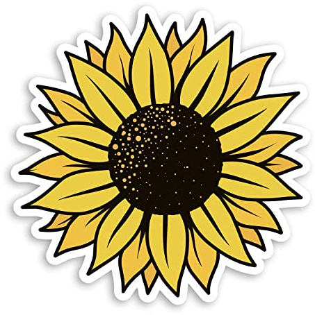 2 x 10cm Sunflower Plant Vinyl Stickers - Flower Garden Decal Sticker #70632