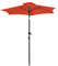 Ondis24 Strandschirm 1,8 Meter Sonnenschutz Sonnenschirm 180 cm rund mit Kurbel, Knick-Gelenk, UV 50, 38mm Standrohr (rot)