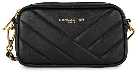 LANCASTER | Soft Matelassé - Mini pochette smartphone Cuir de Vachette Pleine Fleur Noir