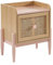 BAÏTA Table de Chevet Enfant Pablo Rose et cannage rotin