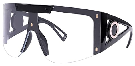 FEISEDY Sport Sonnenbrille Damen Groß Wraparound Brille UV400 Schutz Fahrradbrille für Radfahren Biking Laufen Basketball Tennis Outdooraktivitäten B4027