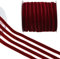 CRAFFANCY 45.7m*1cm Dunkelrotes Samtband, einseitiges Samtband, Vintage, Seidenweiches Band für Geschenkverpackungen, Hochzeit, Blumenstrauß, Weihnachtsdekoration