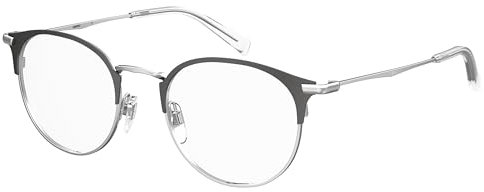 LEVI'S Panthos Metall Brillen in Silver für Unisex, Brille mit Sehstärke, optional mit Sonnenbrillen tönung oder Blaulichtfilter (Modell 103814)