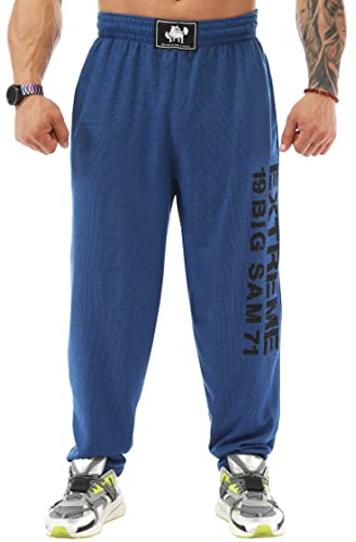BIG SAM SPORTSWEAR COMPANY Herren-Sweathose mit Taschen, lockere Passform, Sporthose