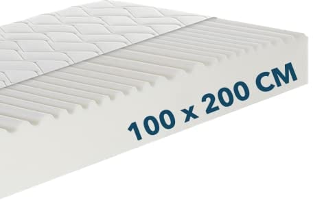 Ortho-Relax Matratze 100x200cm, 23cm hoch, Bett Härtegrad H4 & H5, 100 Nächte Probeschlafen, wendbare Matratze mit weicher & Fester Seite, Wendematratze 7-Zonen-Komfortschaum-Matratze, Öko-Tex 100
