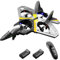 4DRC V17 Avion à Télécommande 2.4GHz en Mousse, Avion RC, Hélicoptère, Quadricoptère pour Adultes et Enfants, Drone Acrobatique avec Sensibilité Gravitationnelle, 2 Batteries Incluses