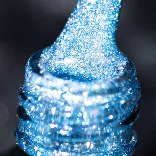 BURANO Reflective Gel Nagellack, UV-Nagellack 7.3ml Reflective Diamond Nail Glitter Gel Polish, Sparkly Sommer Herbst Farbe Gel Polish Holografische Glitter Glänzende Gel Polish (JL9)