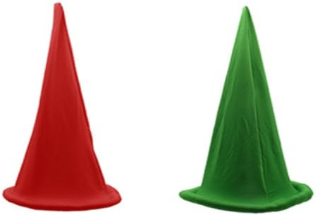 Lezevn 2 Stück Zwergmützen Weihnachtself Hut Rot Grün Zwerg Hüte Weihnachten Märchen Kostüme Zubehör