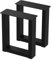2 x Pieds de Table en Métal Type - U | Pied de Table en Profilés 80x40mm | Pieds de Table, Banc de Bureau, Meubles, Industriel, Cadre de Table Loft (350 x 420 mm, Black)
