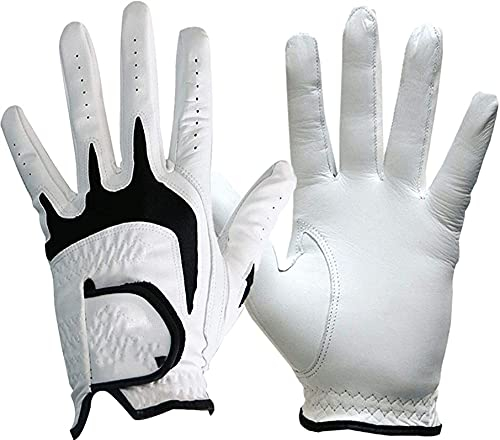 EALLEN Golf Handschuh 6 Stück/3 Paar Allwetter-Griff, Bequeme Golfhandschuhe for Herren, Leder, Linke Hand, rechte Hand (Color : 3 Pairs, Size : Small)