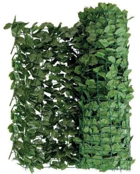 BIANCHERIAWEB 3mt Edera Finta Sempreverde Siepe Foglie Ornamentali Frangivista Coprente per Recinzione 1h mt 3mt