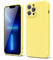 oakxco für iPhone 13 Pro Max Hülle Silikon Case mit Kameraschutz, Ultra Dünn Bunt Handyhülle Mädchen, Einfarbig Handy Hülle Slim Schutzhülle, Matt TPU Weich Gummi Glatt Silikonhülle Bumper, Gelb