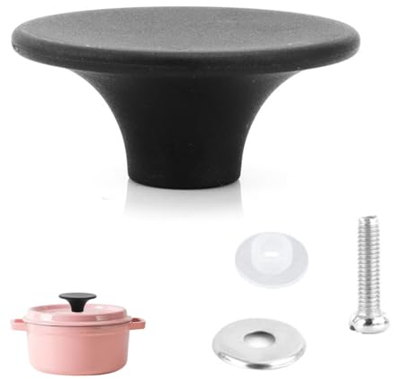 1 Sets Universal Stainless Steel Replacement Knob Handle, Pan Lid Cover Knobs, Kitchen Cookware Non-Slip Pan Lid Knobs With Screws
