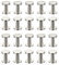 PATIKIL 25 Ensembles de Vis Chicago, Vis de Fixation à Fente pour Vis à Visser de 10 mm en Laiton pour Ceinture en Cuir, Albums Photo de Scrapbooking, Ton Argent