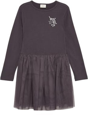 s.Oliver Jersey-Kleid mit Tüllrock und Glitzer-Print
