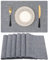 Homaxy Tischsets Abwaschbar 6er Set, Platzsets Abwischbar Leinen Hitzebeständig Platzdeckchen rutschfest Doppelseitigen Tischuntersetzer Tischsets Stoff, Dunkelgrau