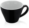 35x Espresso doppio Tasse Obertasse Italia 180 ml schwarz, Porzellan, Doppelter Espresso