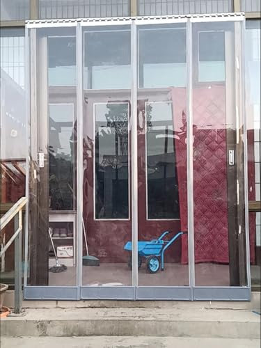 Streifenvorhang pvc lamellenvorhang Magnetverschluss Für Außentüren Von Terrassen Und Verandas, Transparenter Streifenvorhang Aus Kunststoff Für Tierhäuser, Gewerbliche Eingänge Und Restauranttüren(12