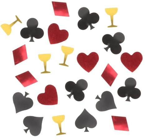 FELTECHELECTR Poker Thema Konfetti Party Dekopapier 1 Dekorationen
