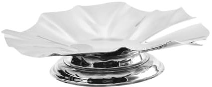 JISADER Bol à fruits en acier inoxydable, présentoir à desserts, plateau de service décoratif multifonctionnel sur pied pour la cuisine, décoration de la