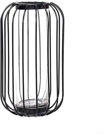 Jarrón moderno de cristal de hierro forjado para centros de mesa florales sofisticados (#4)