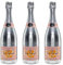 Lot 3 Veuve Clicquot Rich Rosé Champagne. Sleeve argent. 3 x 75cl.
