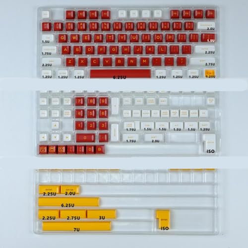 QPSJXN KBDIY SA Profile Keycap -Set PBT Double Shot ISO Eingeben Sie 7U -SpaceBar -kompatibel mit Benutzerdefinierten mechanischen Tastatur -Kits(EVA-02)