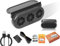 Ventilador extractor de aire solar para coche, diseño de triple cabezal para un mejor flujo de aire, USB y opciones de carga dual de 12 V, construcción ABS (23 x 11,3 x 5,2 cm), apto para la mayoría