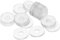 FELTECHELECTR 50Pcs Transparent Vinyl Washers for Shower Door Handle Screw Fastening Sealing Gaskets for Easy Replacement Home Accessory for DIY Repairs and Modifications