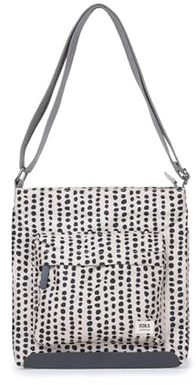 ROKA London Kennington Sustainable Crossbody Recycled Canvas Linear Dot