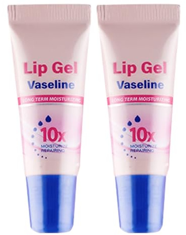Lip Balm, feuchtigkeitsspendender Lippenbalsam für trockenen Lippen, Lippenpflege zur Linderung trockener und spröder Lippen, 2er-Pack (2 x 10g), Rose Geschmack