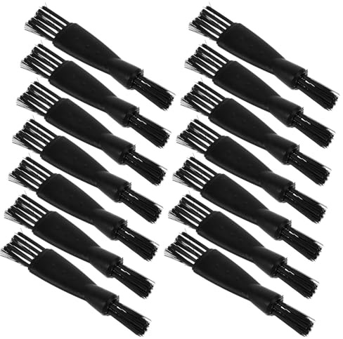 Reinigungsbürsten für Haarschneidemaschinen, Doppelkopf, 20 Stück | Schwarzer Kunststoff, Kompakt und Leicht, Vielseitig für Rasierer und Trimmer