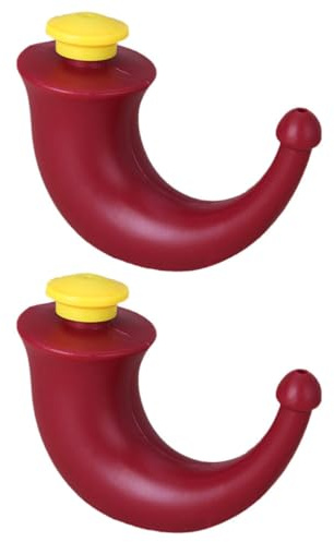 Nasenreinigungswerkzeug Kunststoff Spülflasche für Erwachsene Rot | Kochsalzlösung und Nasenschleim, bei Staubkontakt im Alltag, Praktische 2 Stück-Packung