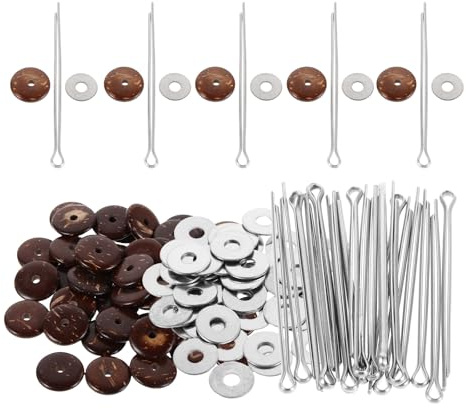 UKCOCO 20 Stück Drehbare Gelenkverbinder und Kokosnuss für Teddybären Puppenzubehör zur Reparatur und Selbstgemacht Projekte mit Präzisem Design und Feiner Verarbeitung
