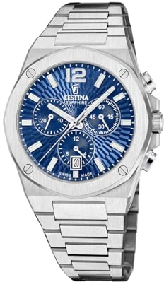 Festina Swiss Made Herren-Chronographenuhr aus Stahl mit Armband F22002/2