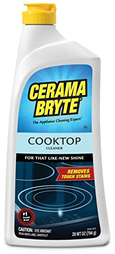 Cerama Bryte Removes Tough Stains Cooktop and Stove Top Cleaner for Glass - Ceramic Surfaces, 1-28 oz