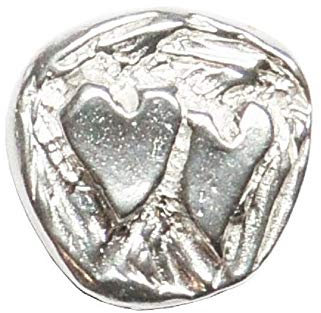 Glücksbringer Herzen, All of Me Loves All of You (Ich Liebe Dich), Handgegossen von William Sturt, aus Deutsche Zinn (Pewter)