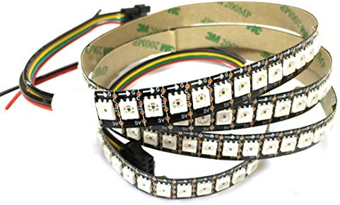 1 M 144 LED APA102 LED Streifen-Lichter Nicht-wasserdichte IP20 RGB Bunte Farbe 5V Schwarze PCB