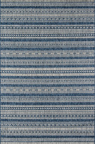 Novogratz by Momeni Villa Collection Tuscany Indoor Outdoor Blue Area Teppich, 90 x 152 cm große Matte für Pool, Terrasse, Veranda, Balkon, Küche, Schlafzimmer, Wohnzimmer und Home Office