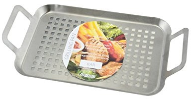 Apollo Grill Tray, Brushed Steel, Silver, 22 x 4.5 x 9.5 cm
